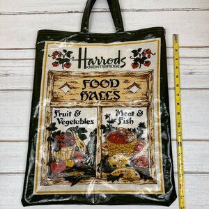 Harrods Food Halls vintage vinyl shopping bag